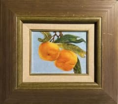 果物の油絵 柿のサムネイル