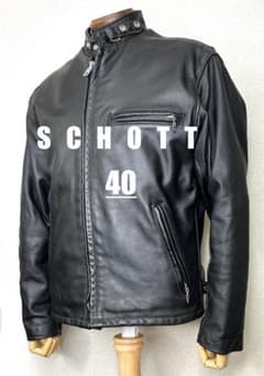 ⑦schott【40】641Q 米国製◇牛革ジャンninjaハーレーgpz - メルカリ