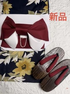 GRL 浴衣 帯 下駄 3点セット 向日葵柄のサムネイル