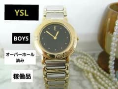 YSL イヴ・サンローラン ブラック文字盤 ボーイズ ウォッチ 厚3 - メルカリ