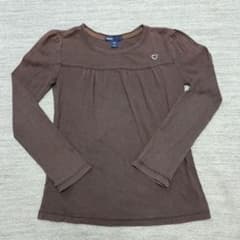 GapKids 長袖　カットソー ブラウン 130cmのサムネイル