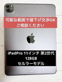 iPad Pro 11インチ 第2世代 128GB セルラー Apple 本体 - メルカリ