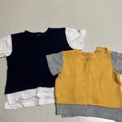 重ね着風Tシャツ　80と110セットのサムネイル