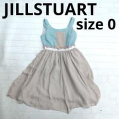 245 ○ JILLSTUART 하늘색과 베이지색 민소매 미니 원피스 0