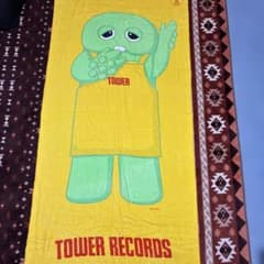 非売品　TOWER RECORDS ガチャピン　大判バスタオルのサムネイル