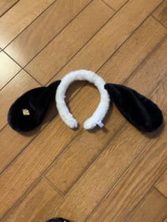 ウサギの耳カチューシャ 黒と白のサムネイル