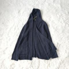 Union Station Washable Buttonless Hoodie Cardigan, Size M, Navy