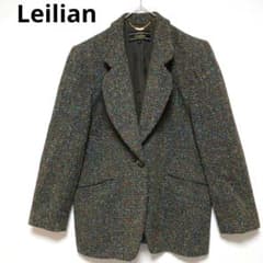 Leilian レリアン ツイード ジャケット 9号 ウール 日本製 訳あり