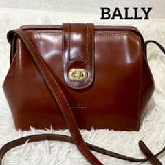 BALLY バリー レザー ショルダーバッグ ターンロック ゴールド金具