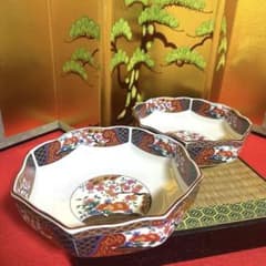 有田焼 陶峰 輪花鉢 2個セット 八角盛り鉢 大鉢 中鉢 - メルカリ