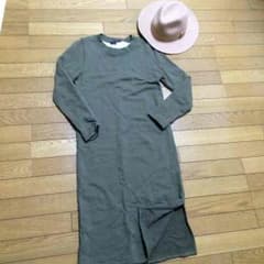 ミモレ丈 ワンピース カーキのサムネイル