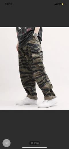 ロスコ　カーゴパンツ　タイガーカモ　Sサイズのサムネイル