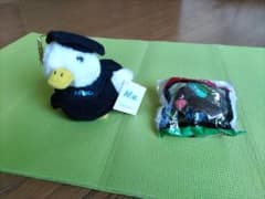 【動作OK／喋る】アフラック 卒業ダック ＆ 未開封ブラックスワン セットのサムネイル