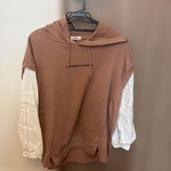 Pink latte 切り替え袖パーカー M 165サイズ