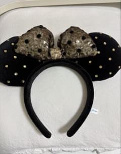 ディズニー カチューシャ 黒・金 ドットのサムネイル