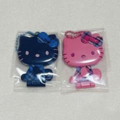 ハローキティ ミラーコレクション ダイカットミラー ピンク ネイビー 2個セットのサムネイル