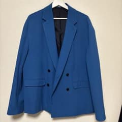 ZARA オーバーサイズテーラードダブルジャケット ロイヤルブルー Mサイズのサムネイル