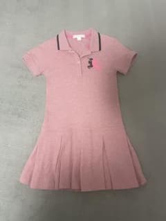 BURBERRY ピンク ポロワンピース 半袖 BURBERRY 120 ポロワンピース ピンク フレア ホースロゴ 半袖 - メルカリ