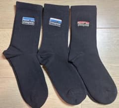Patagonia パタゴニアソックス 靴下 3足セット ブラック24-26cm - メルカリ