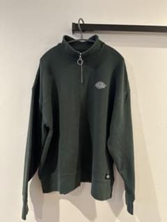 Dickies ダークグリーン ハーフジップ トレーナー Lサイズのサムネイル