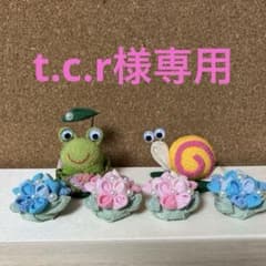 カエル着ぐるみBABY♡カタツムリ.紫陽花 t.c.r様 ちりめん細工 カエルとかたつむり 紫陽花 - メルカリ