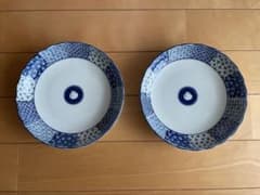 染付け調中皿 2枚セットのサムネイル