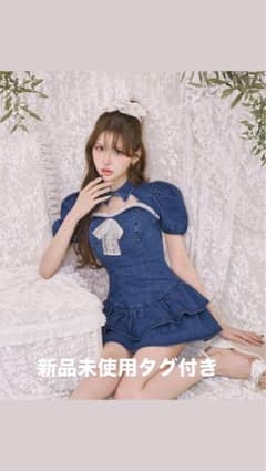 【お値下げも可能】Darich コルセットデニムレースミニワンピースのサムネイル