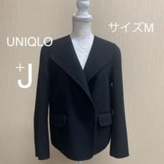 UNIQLOダブルフェイスノーカラージャケット　新品タグ付きのサムネイル