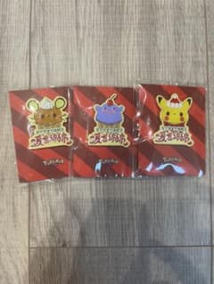 포켓몬 중국 한정 구입 특전 데덴네 메타몬 피카츄 핀즈 3점 세트