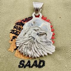 美品 レア SAAD シルバー925 イーグルフェイスメタル - メルカリ