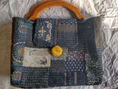 古布 パッチワーク バッグ 刺し子 絣 型染め 鶴 襤褸 - メルカリ