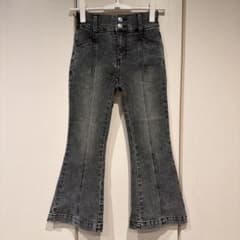 Lovetoxic デニムパンツ フレア ブラック SS 130cmのサムネイル
