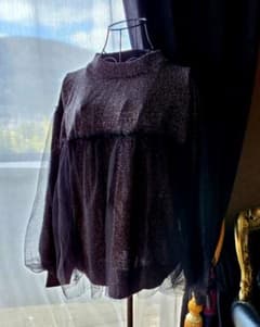 サマンサモスモス 　ボリュームチュールラメニットセーター 大きいサイズ