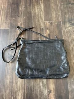 BARDOT ROSE クロコ型押し ショルダーバッグ ブラックのサムネイル