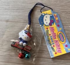レア◎京都限定◎嵯峨野トロッコ(鈴2個付き)キティ◎根付けストラップ