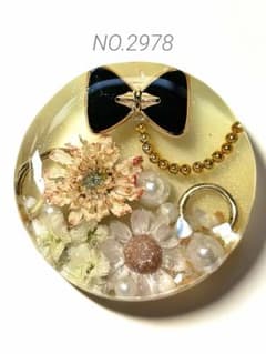 NO.2978可憐な思い花˚✧⁎⁺˳✧༚ドライフラワー レジンヘアゴム ブローチ