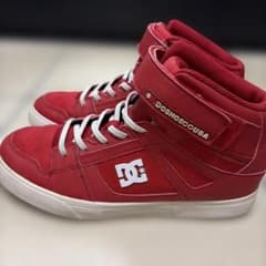 DC SHOECOUSA キッズ ハイカットスニーカー レッド 24cm