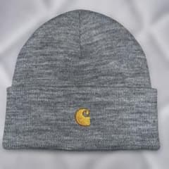 グレー 折り返しニット帽 カーハート刺繍のサムネイル