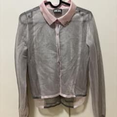 DIESEL シースルー長袖シャツ シルバー・ピンクのサムネイル