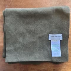 John Smedleyマフラー オリーブグリーン ウール100percent - メルカリ