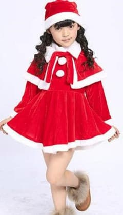 女の子 ガールズ 可愛い サンタ 服 クリスマス コスプレ キッズ 衣裳のサムネイル
