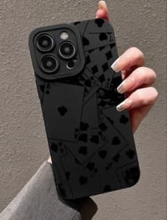 トランプ柄 iPhoneケース 黒のサムネイル