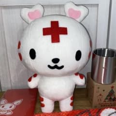日本赤十字ハートラちゃんぬいぐるみ大。サンリオデザイン。けんけつ