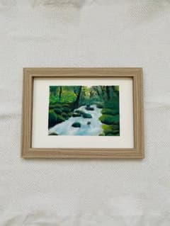 さ*彡様 渓流の風景　パステル画　※額縁なしのサムネイル