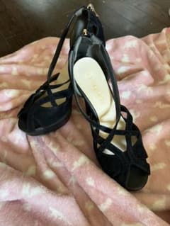 サンダル パンプス 黒のサムネイル
