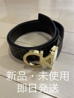 カルバンクライン　リバーシブルベルトブラウン×ブラウンCKバックル　ゴールドのサムネイル