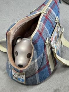 aiboのキャリーに　キャリーベッド　バック　ブルーS 小型犬用　アイボのサムネイル