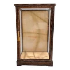 Antique glass display case for ornaments