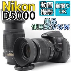 【極上品】安心のダブルレンズ　Nikon D5000　スマホ転送　自撮り　動画 極上品】安心のダブルレンズ Nikon D5000 スマホ転送 自撮り 動画