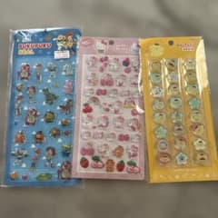 ぷくぷくシール　おはじきシール　ポムポムプリン　トイストーリー　キティ　サンリオのサムネイル